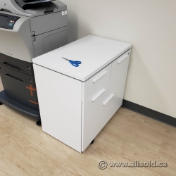 White Combination Lateral File Cabinet with 2 Box and Top File